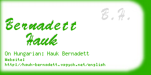 bernadett hauk business card